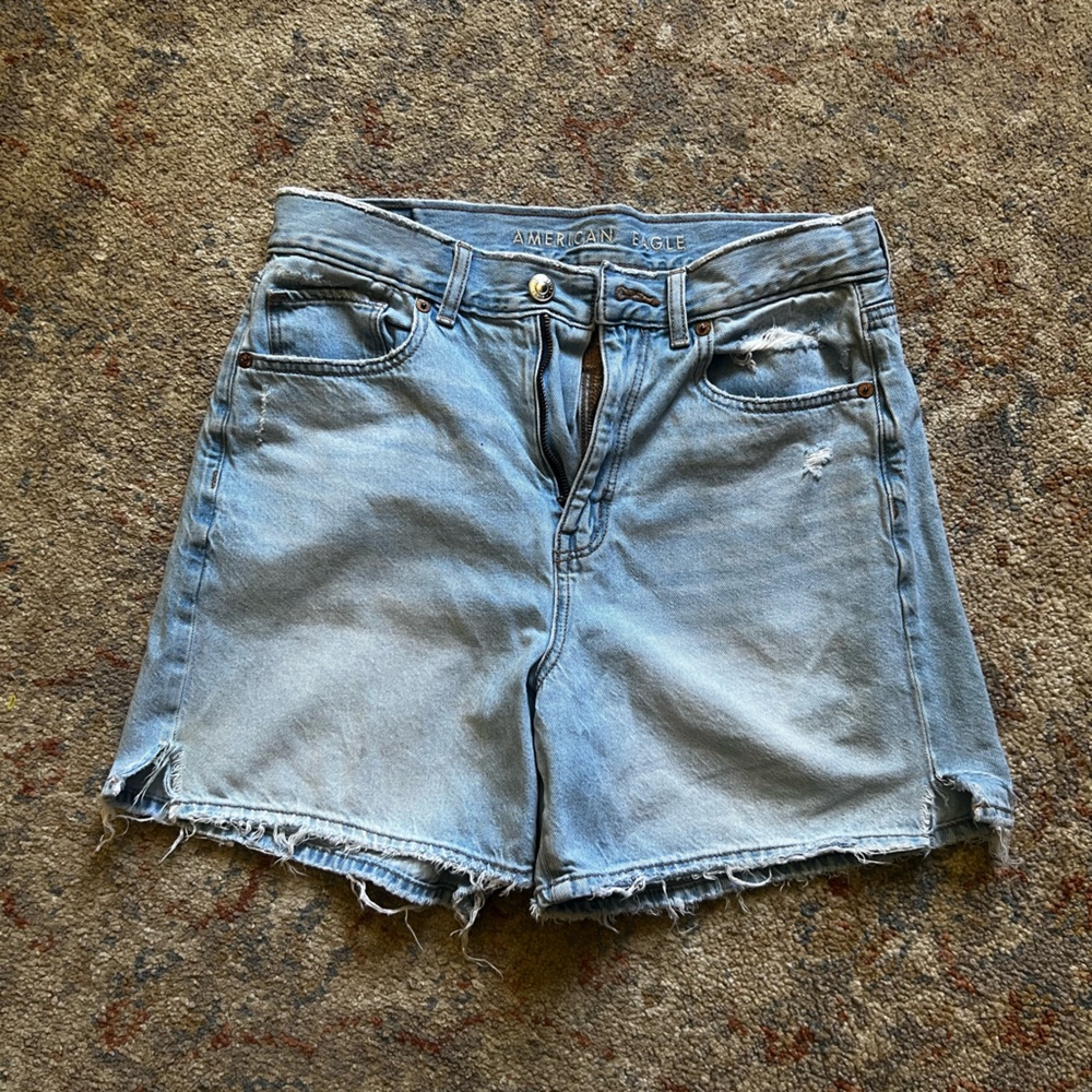 American Eagle Outfitters highest rise baggy denim shorts